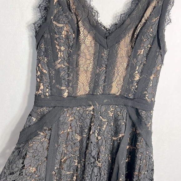 Heartloom Fit and Flare Black Lace Nude Lining Mini Dress size M - Picture 9 of 9